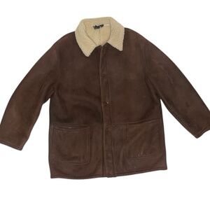 Barneys New York Leather Coat